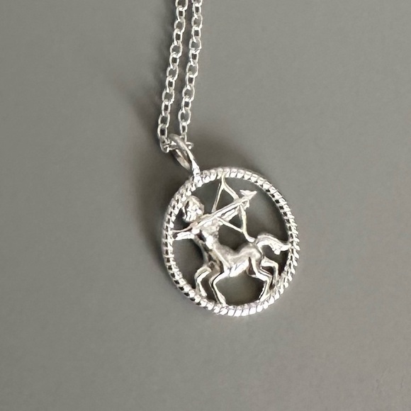 Sterling Silver Sagittarius Necklace - Picture 8 of 9